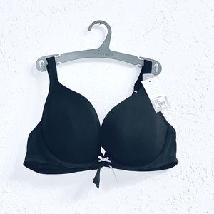 Cacique NWT Cotton Boost Plunge Bra with Bow 40B